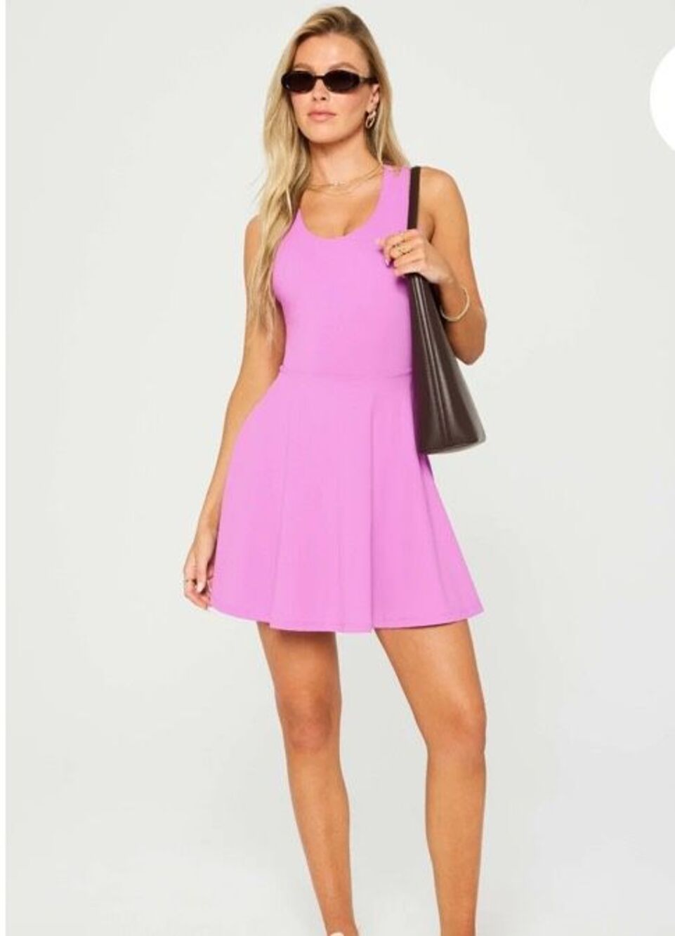 Fabletics Boost Performance Dress, Electric Orchid Pink, Size L